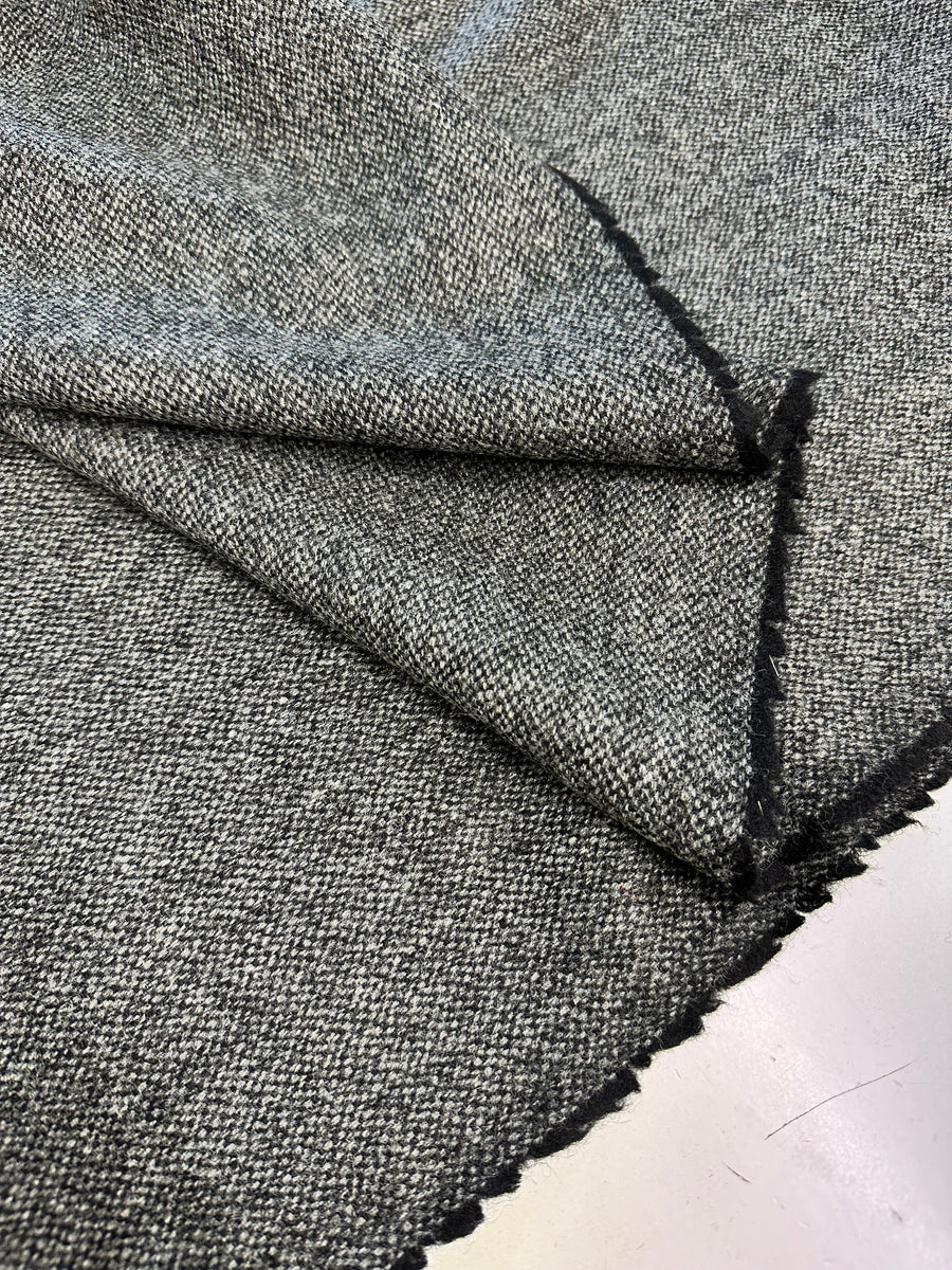 Pure Shetland Tweed Mid Grey Russian Twill Made In England – Sterling Cloth